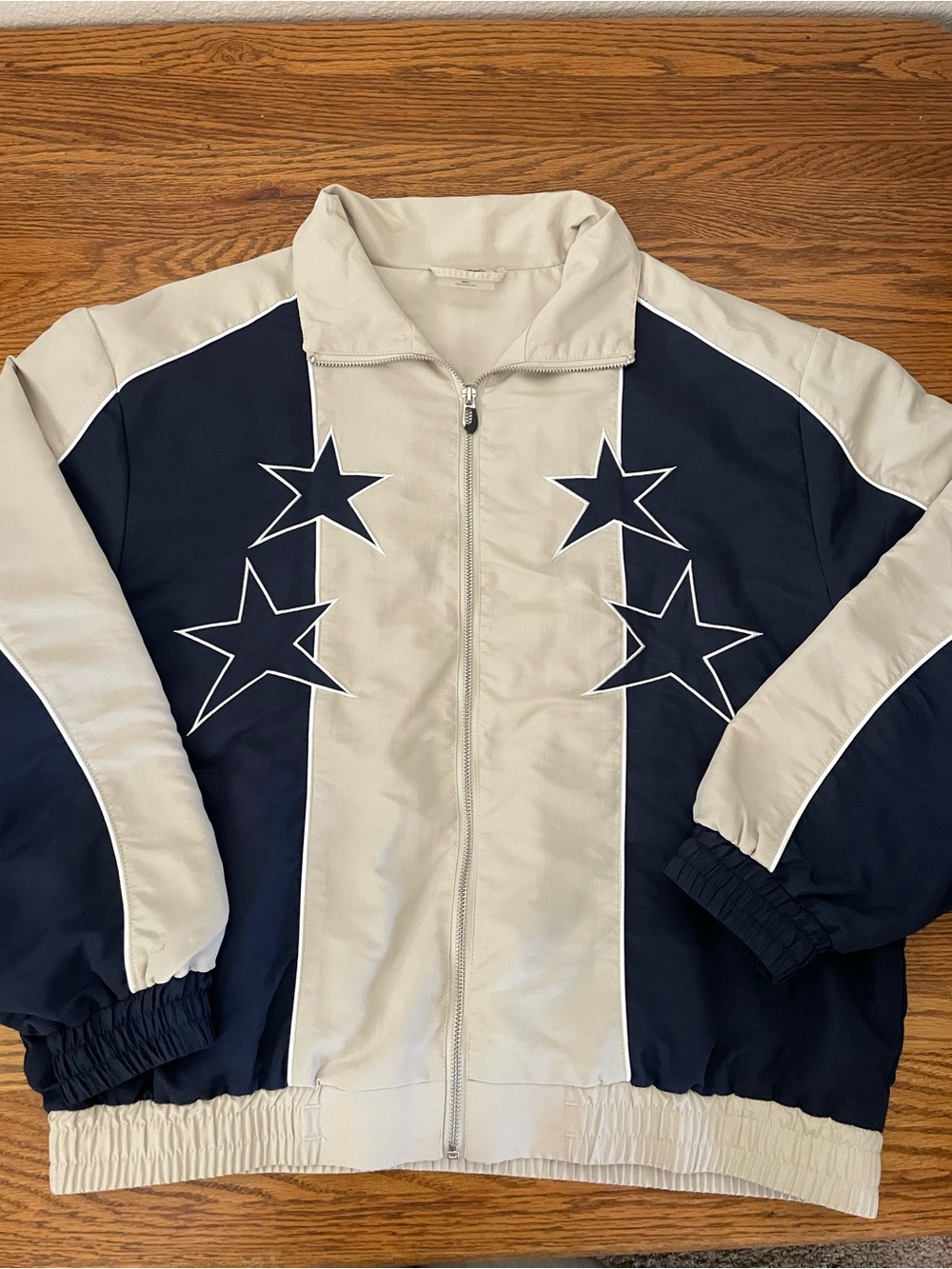 YoungLA navy and Light Gray Star Track Jacket